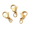 Ion Plating(IP) 304 Stainless Steel Lobster Claw Clasps STAS-AB11-G-02-1