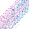 Transparent Painted Glass Beads Strands X-DGLA-A034-T6mm-A22-2