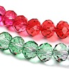 Transparent Painted Glass Beads Strands LS-DGLA-A034-T8mm-A24-4