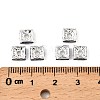 Brass Rhinestone Spacer Beads X-RSB072-4