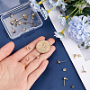 20Pcs Flat Round Brass Stud Earring Findings KK-BBC0013-96B-3