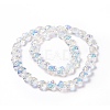Transparent Electroplate Glass Beads Strands GLAA-C025-01D-4
