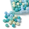 70Pcs Rubberized Style Acrylic Beads MACR-FS0001-71A-3