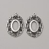Tibetan Style Zinc Aolly Cabochon Connector Settings FIND-WH0152-305H-1