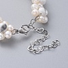 Natural Howlite Beads Bracelets BJEW-JB04604-03-3