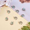 10 Pieces Alloy Moon Charm Pendant Crescent Moon Charms with sun Half Moon pendant for Jewelry Necklace Earring Making Crafts JX394A-3