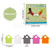 40Pcs 5 Colors Transparent Blank Acrylic Pet Dog ID Tag PALLOY-AB00047-2