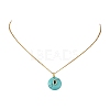 Natural & Synthetic Mixed Stone Geometric Pendant 304 Stainless Steel Cable Chain Necklaces NJEW-JN06675-4