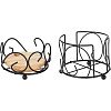 2Pcs 2 Style Iron Cup Mat Frame AJEW-FG0001-43-1
