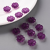 Transparent Frosted Acrylic Bead Caps MACR-S371-04A-743-6