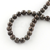 Round Natural Red Snowflake Obsidian Beads Strands G-R324-6mm-01-2
