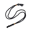 Braided Waxed Cord Empty Macrame Pouch Slider Necklace Making FIND-C061-01J-3