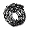 Natural Snowflake Obsidian Beads Strands G-K395-A04-01-3