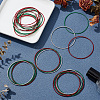BENECREAT 30Pcs 3 Color Iron Thin Wrap Bangles Set for Women BJEW-BC0001-29-4