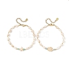 2Pcs 2 Styles Summer Beach Natural Sea Shell Conch & Synthetic Turquoise Beaded Anklet Sets for Women AJEW-AN00886-3