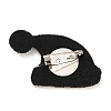 Christmas Theme PU Leather Brooch JEWB-C004-01G-2