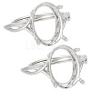 2Pcs Adjustable Brass Finger Rings Components FIND-GO0002-77A-1