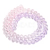 Transparent Painted Glass Beads Strands X-DGLA-A034-T6mm-A05-5