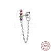 925 Sterling Silver Tassel Earrings Moon/Flower Earrings BD3845-12-1