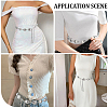 1Pc Alloy Cloud Link Chain Waist Belly Chains for Women AJEW-GF0013-44-5