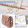 Alloy Enamel Number Charms Locking Stitch Markers AJEW-PH01457-02-4
