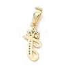 Eco-Friendly Brass Micro Pave Cubic Zirconia Pendants KK-K265-01G-T-2