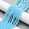 Opaque Solid Color Electroplate Glass Beads Strands GLAA-F029-P4mm-C12-4