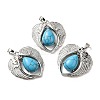 Synthetic Turquoise Dyed Teardrop Pendants KK-K331-02P-09-1