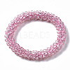 Faceted Transparent Glass Beads Stretch Bracelets X-BJEW-S144-002C-05-2