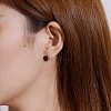 Electroplate Druzy Resin Stud Earrings RESI-SZ0001-22-4