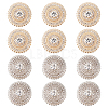 Fingerinspire 12Pcs 2 Colors 1-Hole Alloy Button DIY-FG0003-54-1