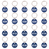 Aluminium Alloy Numbered Marking Identification Hang Tags AJEW-AR0001-45-1
