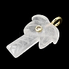 Natural Mixed Stone Carved Pendants G-C282-04-3