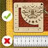 Wooden Square Frame Crochet Ruler DIY-WH0536-005-3