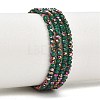 Electroplate Glass Beads Stradns EGLA-H114-02B-M-5