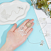 3Pcs 3 Styles Butterfly & Butterfly & Dragonfly Filigree Brass Bookmark with Chains AJEW-SC0002-93P-3