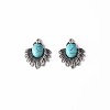 Synthetic Turquoise Pendants PALLOY-N157-033-1