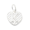 925 Sterling Silver Heart with Capital Letter Charms STER-S009-13K-S-1
