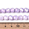 Anti-Tarnish Electroplate Glass Beads Strands EGLA-T021-8mm-15-08-4