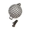 Brass Micro Pave Clear Cubic Zirconia Box Clasps CU-CBA8324-01B-2