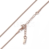 Ion Plating(IP) 304 Stainless Steel Round Snake Chain Necklace for Men Women NJEW-K245-016A-2