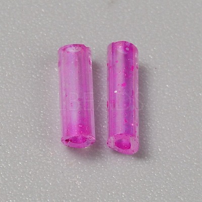 300Pcs Transparent Glass Round Bugle Beads GLAA-WH0015-74K-1