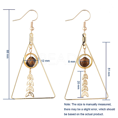 Natural Mixed Gemstone Dangle Earrings EJEW-JE04025-1
