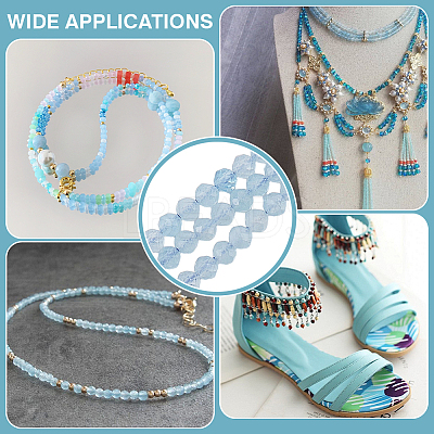 2 Strands Natural Aquamarine Beads Strands G-ME0001-18-1