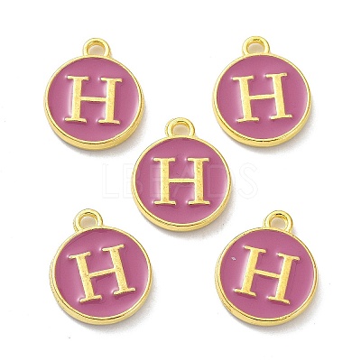 Golden Plated Alloy Enamel Charms ENAM-XCP0001-13H-1