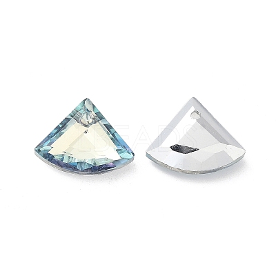 Electroplated Glass Pendants EGLA-M029-03-04-1