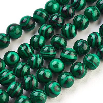 Synthetic Malachite Beads Strands TURQ-N006-8-1
