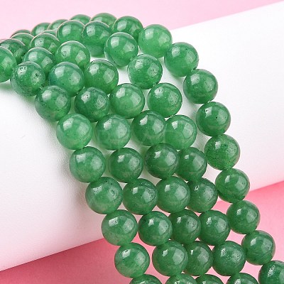 Natural White Jade Bead Strands G-R165-8mm-14-1