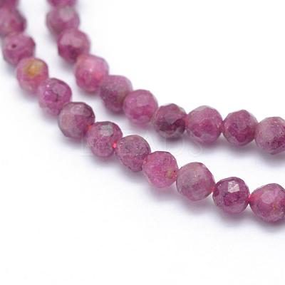 Natural Ruby Beads Strands G-E411-14-2.5mm-1