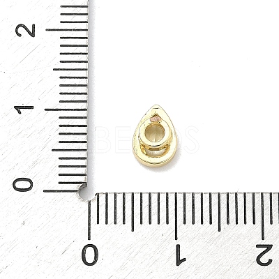 Teardrop Brass Micro Pave Cubic Zirconia Cabochons KK-P345-13G-B06-1